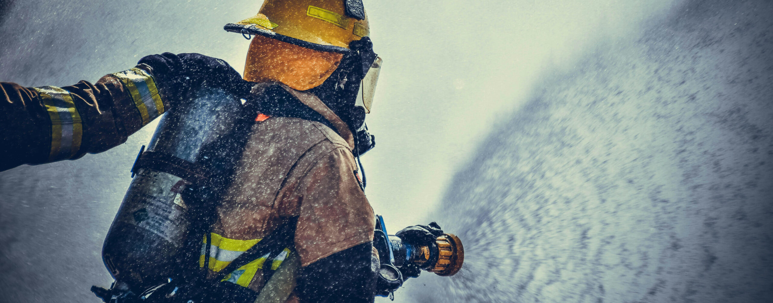 putting out a fire