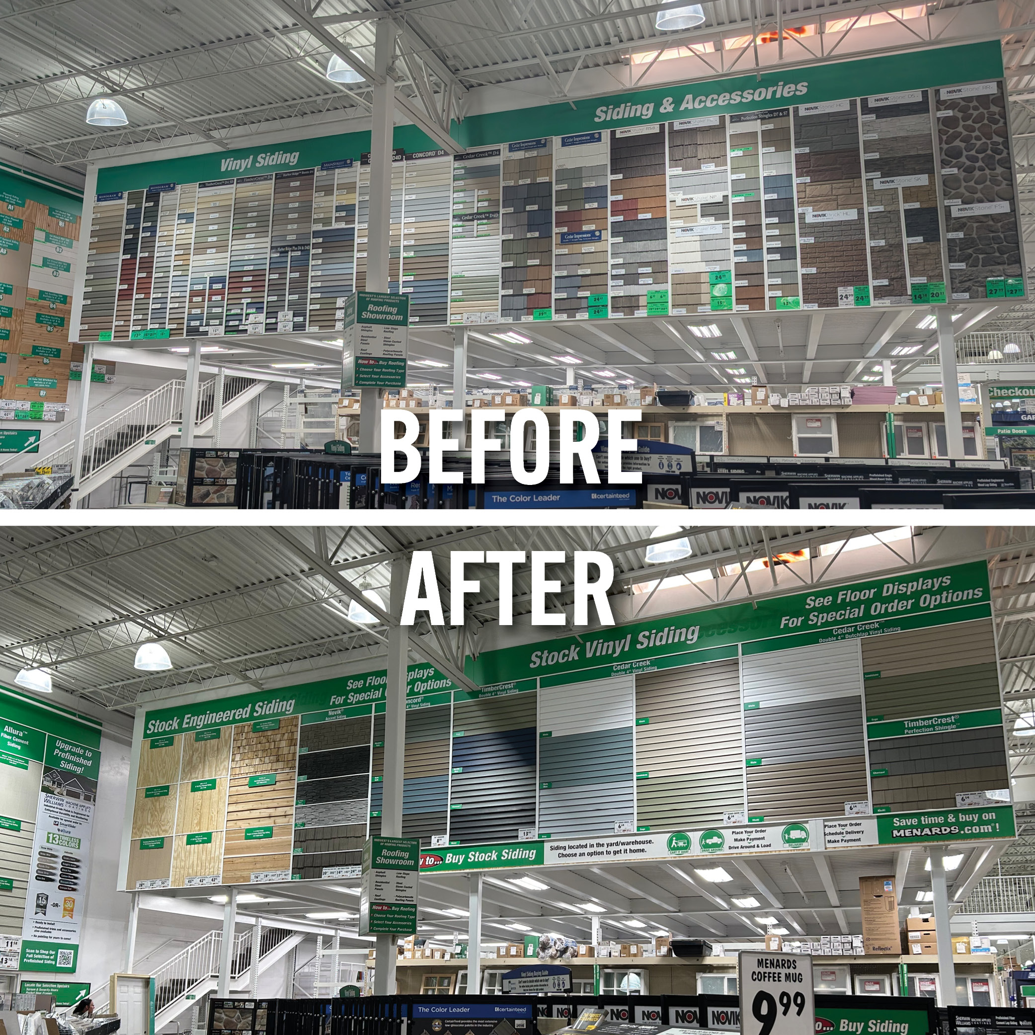 Menards Siding Display Remodel