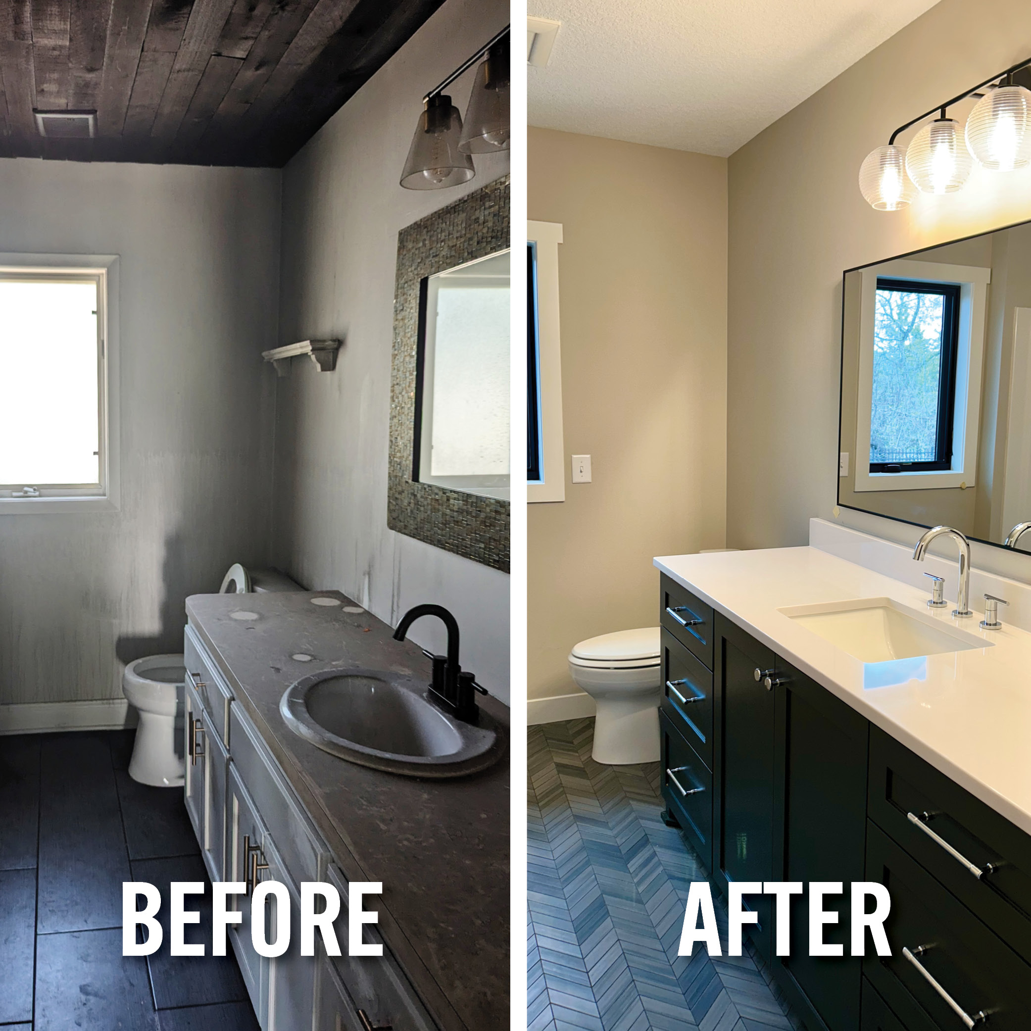 Smoke Damaged Bathroom Restoration